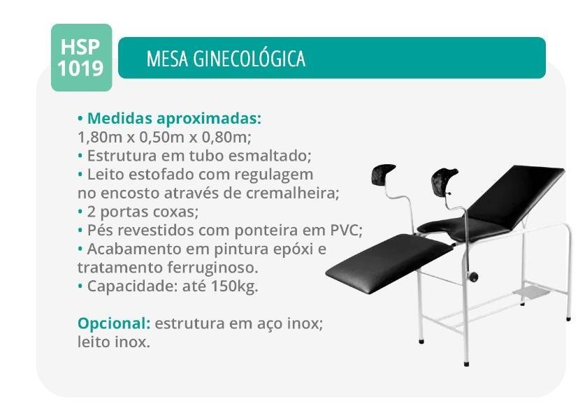 Mesa Ginecologica (Estrutura Tubular)