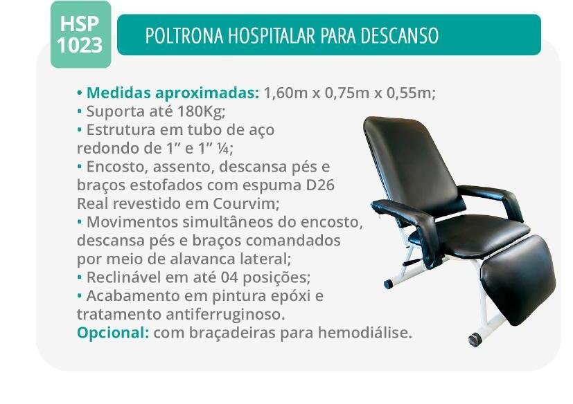 Poltrona Hospitalar para Descanso / Acompanhante