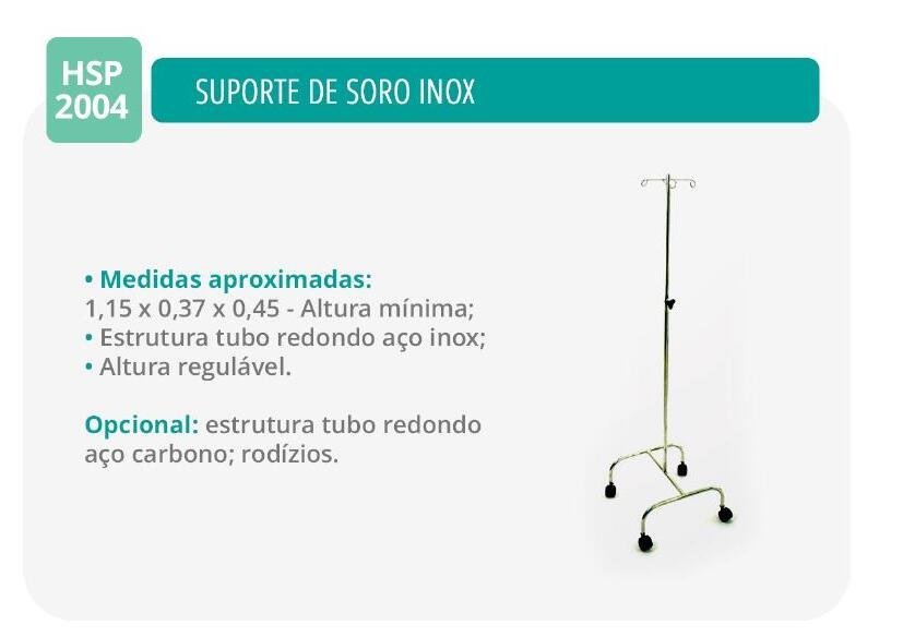 Suporte de Soro Inox